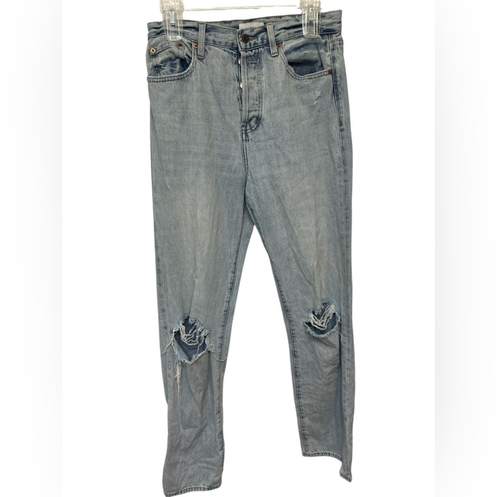Pistola Cassie High Rise Straight Distressed Jeans